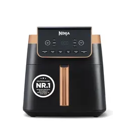 Ninja Heißluftfritteuse MAX PRO, 6,2 L, ölfrei, vielseitig, antihaftbeschichtet, spülmaschinenfest, Schwarz/Kupfer