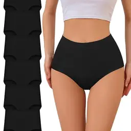 TDONE Nahtlose Damen-Unterwäsche, Hohe Taille Slips 6er Pack