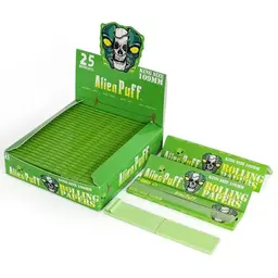 Alien Puff Rollenpapier, 25 Packs King Size Grün, 110mm, Ultra dünn