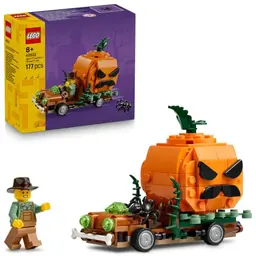 LEGO Pickup mit Halloweenkürbis, Spielzeugfahrzeug, Kinderzimmer Deko, Geschenk für Kinder ab 8 Jahre