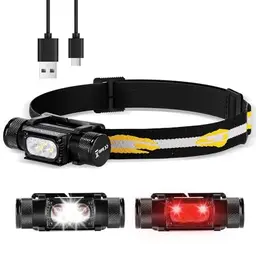 Wiederaufladbare Stirnlampe mit 1500 Lumen - Sofirn H35R, 10 Modi, IP68 wasserdicht, ideal zum Joggen und Angeln