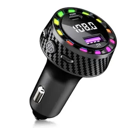 Bluetooth 5.3 FM Transmitter mit Freisprecheinrichtung und 7 Farben Umgebungslicht
