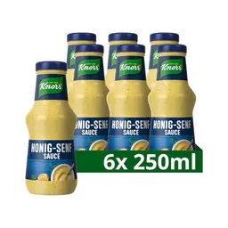 Knorr Honig-Senf Sauce 6x 250 ml - cremige Grillsauce mit Dill