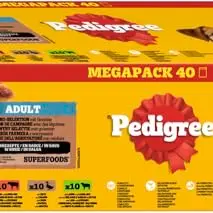 PEDIGREE DOGCARE Hundefutter Portionsbeutel Chunks in Soße für Hunde, 40 x 100g