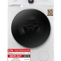 Midea MF200 Waschmaschine 8 kg A Energieeffizienz Steam Care 1400 U/min 48 cm tief APP-Steuerung Weiß