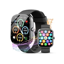Smartwatch für Herren und Damen, 1.91” Fitnessuhr, IP68 wasserdicht, 100+ Sportmodi, Schrittzähler, Herzfrequenz, Schlafmonitor