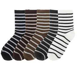 Psyqtsuary Damen Socken, 10 Paar Baumwollsocken mit Streifen, für Sport und Alltag, Größen 35-42