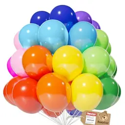 BIO Luftballons Geburtstag • 100 Stück • MADE IN EU • 11 Farben • plastikfrei & nachhaltig • Premium Naturlatex