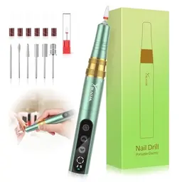 YBLNTEK Kabelloser Nagelfräser, 35000 U/min, Elektrische Nagelfeile Set für Naturnägel und Gelnägel (Hellgrün)