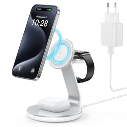 HERRBOL 3-in-1-Ladestation für iPhone und Apple Watch, kabelloses Magsafe-Ladegerät