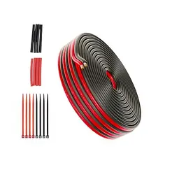 7,62 m Lautsprecherkabel 2x0,5 mm² rot/schwarz für Audio und HiFi