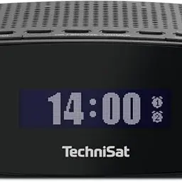 TechniSat TECHNIRADIO 50 - Kompakter Radiowecker mit Dual-Alarm und großem LCD-Display, schwarz