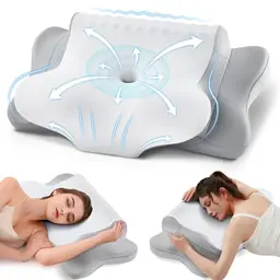 KOOTETA Memory Foam Kissen – Ergonomisches Nackenkissen für Seiten-, Rücken- und Bauchschläfer