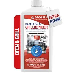 MAXXI CLEAN Backofen- & Grillreiniger 750 ml Gel Paste - Selbstarbeitender Fettlöser für Backofen und Grill