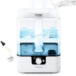 CHIVALZ Luftbefeuchter 6L - 360° drehbar, leise 50H Cool Mist für Schlafzimmer und Kinderzimmer