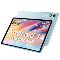 TUOHAITIME 10 Zoll Android Tablet - 10GB RAM, 64GB ROM, FHD Touchscreen, GPS, WiFi, Bluetooth 5.0, Dual Kamera, Blau