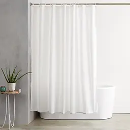 Amazon Basics Duschvorhang, wasser- und schimmelresistent, maschinenwaschbar, 180 x 180 cm, Weiß