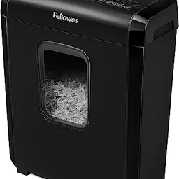 Fellowes Minicut Aktenvernichter P4, 6 Blatt, Schredder für Zuhause mit 13L Papierkorb, schwarz