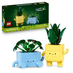 LEGO Botanicals Fröhliche Pflanzen - Spielzeug mit 2 Kunstpflanzen & bunten Blumentöpfen - Geschenkidee für Mädchen ab 9 Jahren