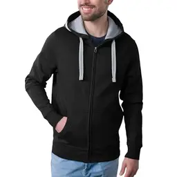 HRM Herren Kapuzenpullover, Schwarz, Größe L