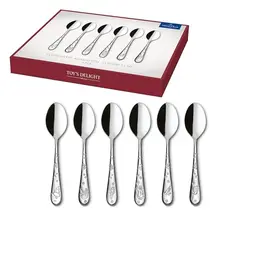 Villeroy & Boch Toy's Delight Kaffeelöffel Set, 6-teilig, rostfrei, spülmaschinenfest, Edelstahl