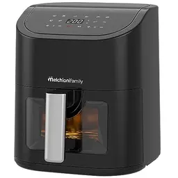 Melchioni Family Heißluftfritteuse MARIANNA, 5,2L, Schwarz, Digitales Display, 9 Programme
