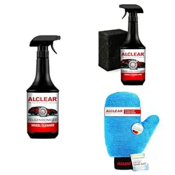 ALCLEAR® 95V04 Premium Felgenreinigung: Felgenreiniger & Reifenglanz mit Mikrofaserhandschuh