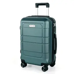 TANTOMI Handgepäck Koffer 20" Hartschalenkoffer aus ABS+PC mit 4 Rollen, Zahlenschloss und Aluminium-Teleskopstange, 41L, Dunkelgrün