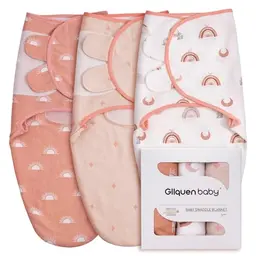 GLLQUEN Baby Pucksack 0-3 Monate, 100% Bio-Baumwolle, Oeko-Tex Schlafsack für Neugeborene, Unisex, 3er Pack