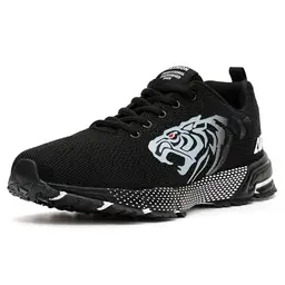 ASHION Herren Laufschuhe Atmungsaktive Sneaker für Outdoor und Jogging, Schwarz, Größe 41 EU