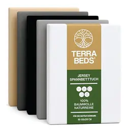 Terra Beds Premium Spannbettlaken 90x200cm – 100% Baumwolle in 10 Farben