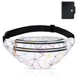 Flintronic Sport Gürteltasche - Wasserabweisend, Verstellbar, mit Kartenhalter für Reisen und Outdoor-Aktivitäten - Silber