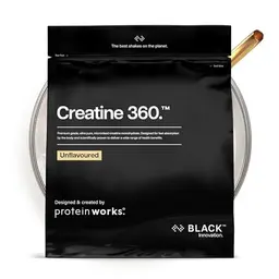 Protein Works Creatine 360 – Mikronisiertes Kreatinpulver, 250g, 83 Portionen, Geschmacksneutral, Energie & Leistung