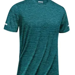 TACVASEN Herren Laufshirt Sommer, Atmungsaktiv und Schnell Trocknend, Freizeit T-Shirt, Waldgrün, L