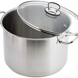 GSW Jumbotopf Profi 26 cm, Edelstahl mit Glasdeckel, Silber
