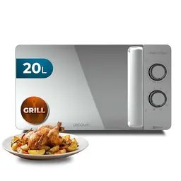 Cecotec Mikrowelle Proclean 3160 Mirror Wave mit Grill, 20L, 700 W
