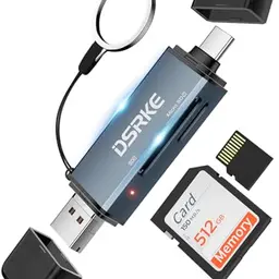 3-in-1 SD Kartenleser für USB A/C/Micro – Aluminium OTG Adapter für iPhone 15 Pro Max, iPad und MacBook