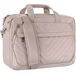 VANKEAN Damen 17 Zoll Laptoptasche, wasserdicht, RFID, TSA-freundlich, für Arbeit und Reisen, helles Altrosa