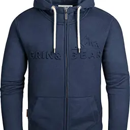 Grin&Bear Herren Kapuzenpullover in Navy, Größe M