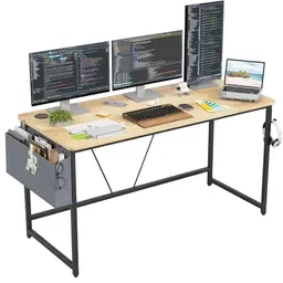 Moderner Computerschreibtisch für kleine Räume, 120x60 cm, Weiß