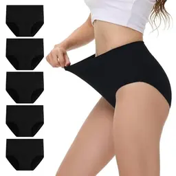 NUOZA Damen Unterhosen, hohe Taille, schwarz, Sport, M