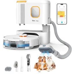 Teendow D20S Max+ Saugroboter mit Wischfunktion, Selbstreinigung, 8000Pa, automatischer Absaugstation & App-Steuerung