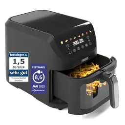 Princess SlimFry Heißluftfritteuse 8 L, fettfreies Kochen, 8 Programme, leistungsstark und leise, Schwarz
