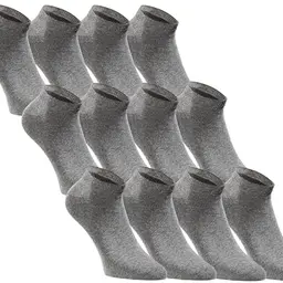 JACK & JONES Sneaker Socken 12er Set für Herren und Damen - Anthrazit - Gr. 43-46