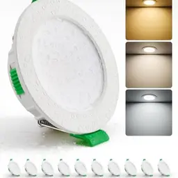 HOMEOW 20er Set LED Einbaustrahler – Ultra Flach, 4W Warmweiß/Neutralweiß/Kaltweiß, IP44 für Bad, geeignet für 55-68mm Lochmaß