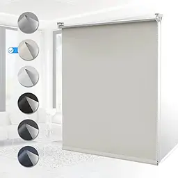 Verdunklungsrollo Creme 95 x 150 cm - Klemmfix ohne Bohren, Sicht- und Sonnenschutz