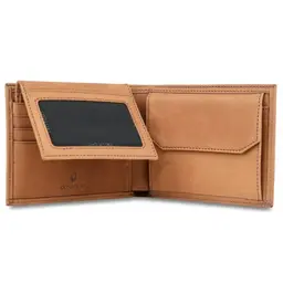 DONBOLSO 2-in-1 Geldbörse Zürich Pro - Echtleder Geldbeutel mit RFID Schutz - Vintage Braun