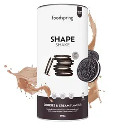 foodspring Shape Shake Cookies & Cream – Mahlzeitenersatz zur Gewichtskontrolle mit Premium Protein, 202 kcal pro Portion - 900g