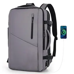TAN.TOMI Handgepäck Rucksack mit Laptopfach, erweiterbarer Anti-Diebstahl Arbeitsrucksack für Reisen