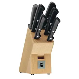 WMF Classic Line 7-teiliges Messer-Set im Buchenholzblock mit 5 Messern und Wetzstahl